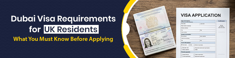 Step-by-step Dubai visa guide visual for UK