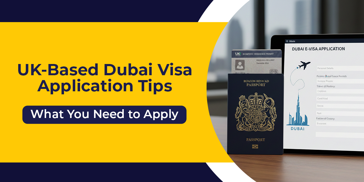 Dubai visa process for UK residents concept