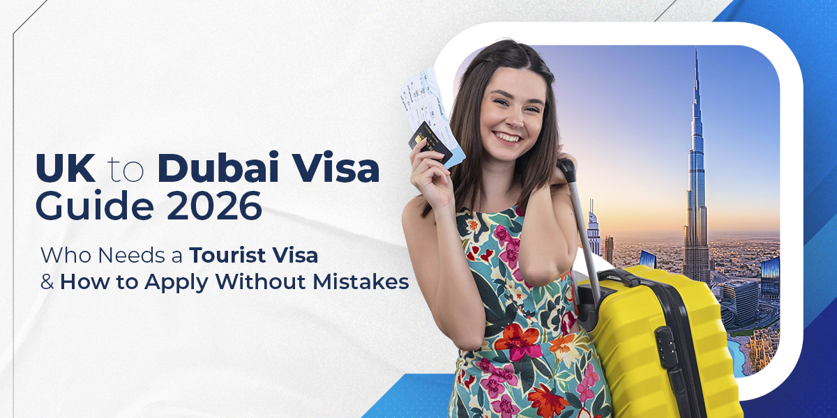 UK to Dubai visa guide 2026 showing a UK traveller