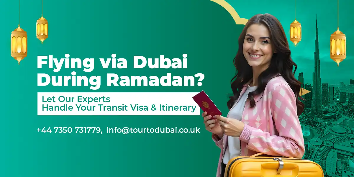 UK woman travelling via Dubai during Ramadan with passport and luggage